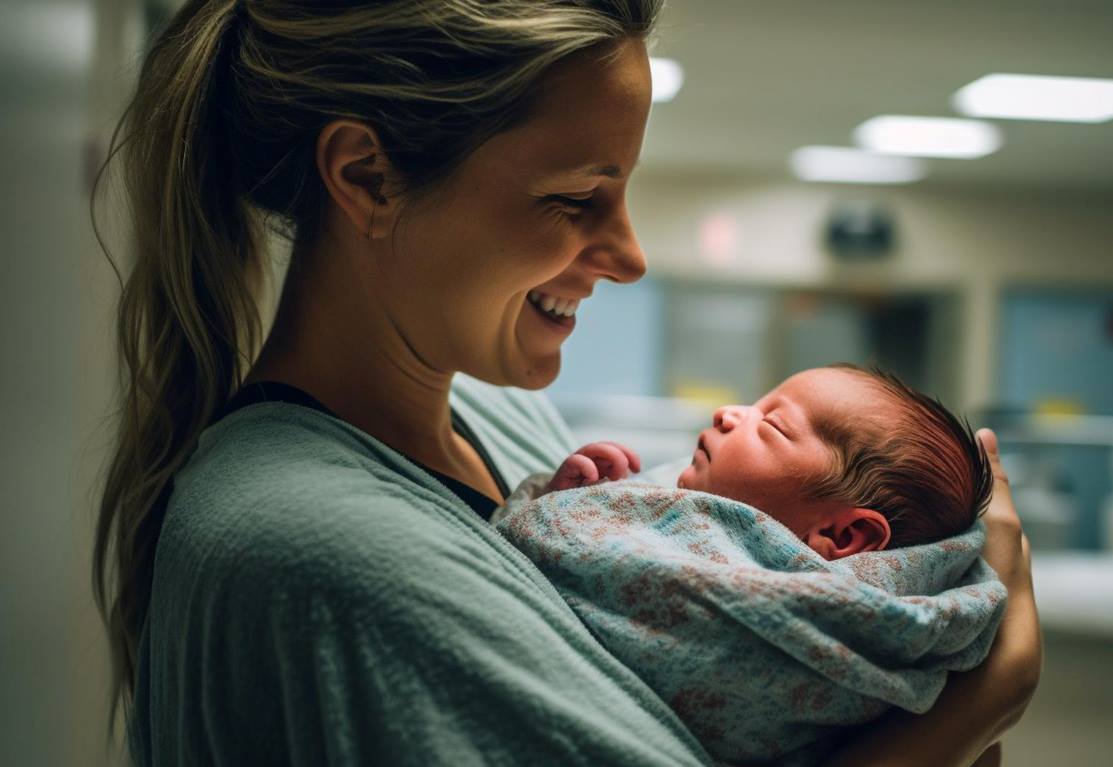 Sweet baby and nurse