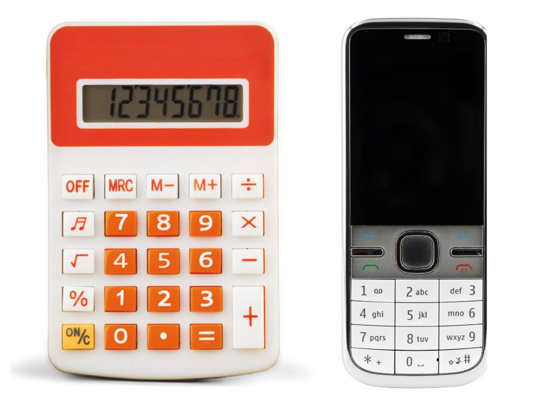 calculator and phone nupad