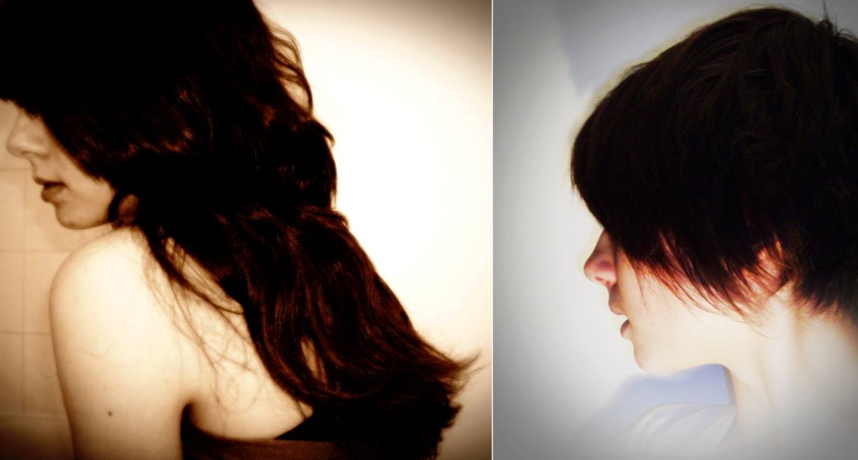 change long luscious hair for a pixie cut