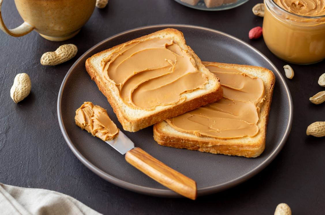 Whole Grain Toast With Peanut Butter