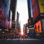 Time Square, New York during daytime. new york is a state of mind