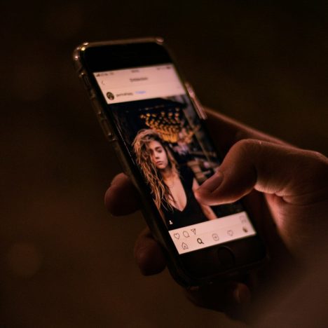 person using smartphone