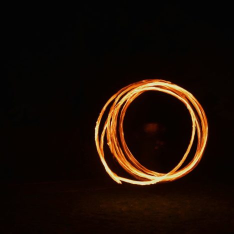 timelapse photography of fire dancing