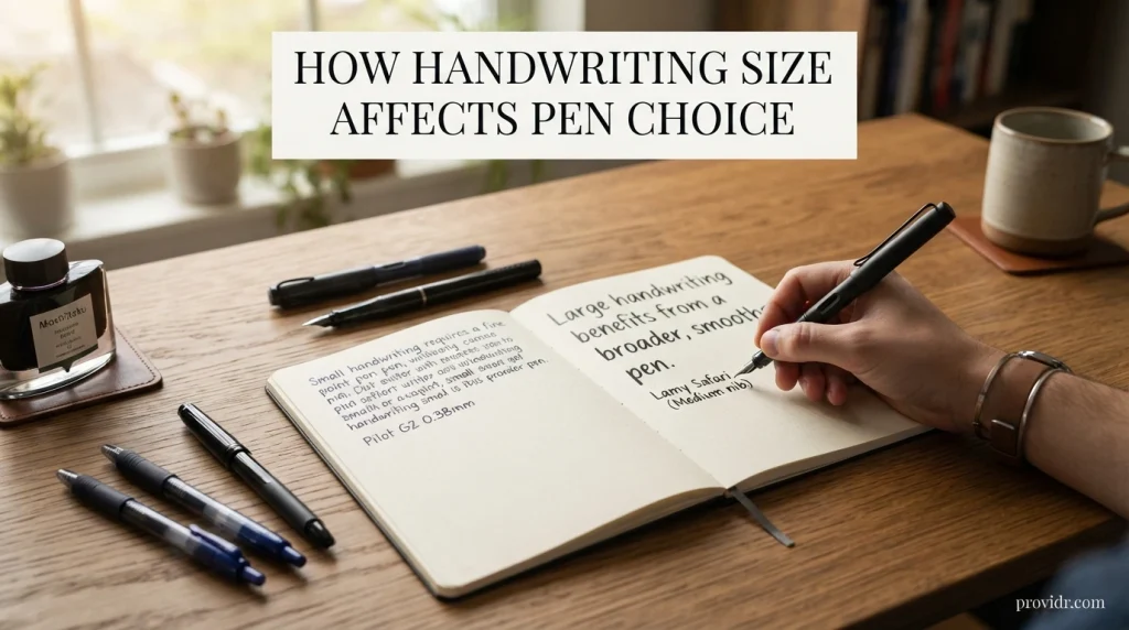 How Handwriting Size Affects Pen Choice