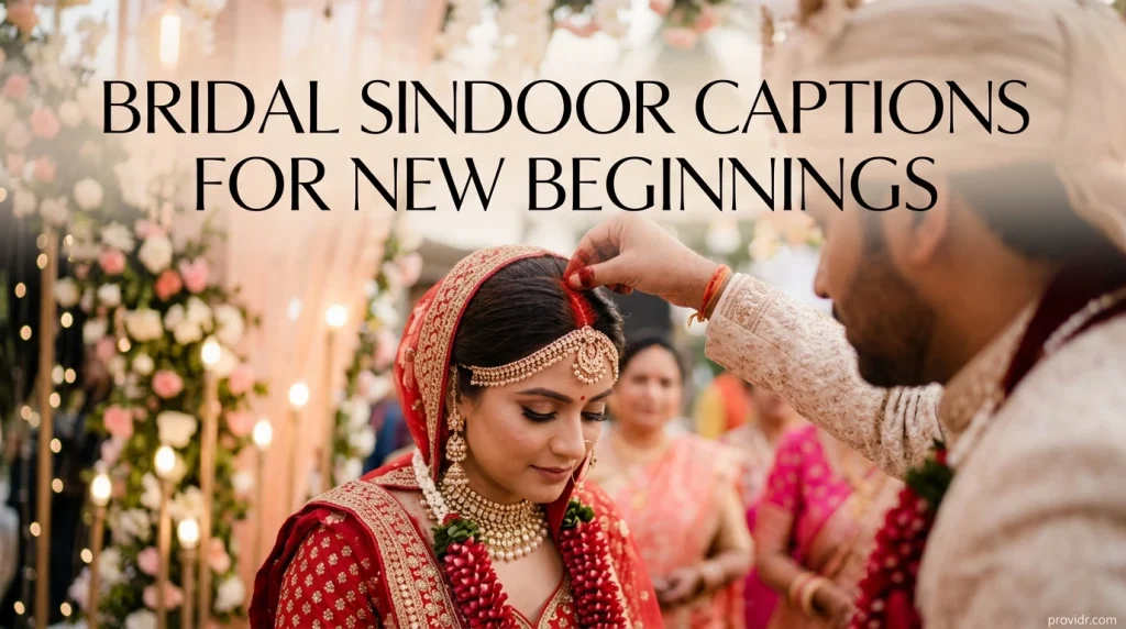Bridal Sindoor Captions for New Beginnings