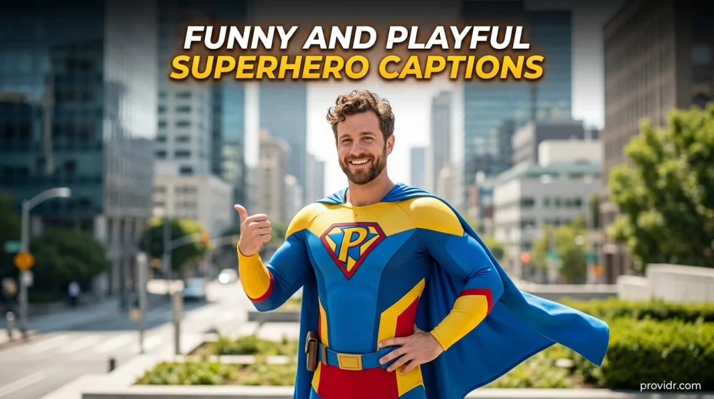 Funny and Playful Superhero Captions