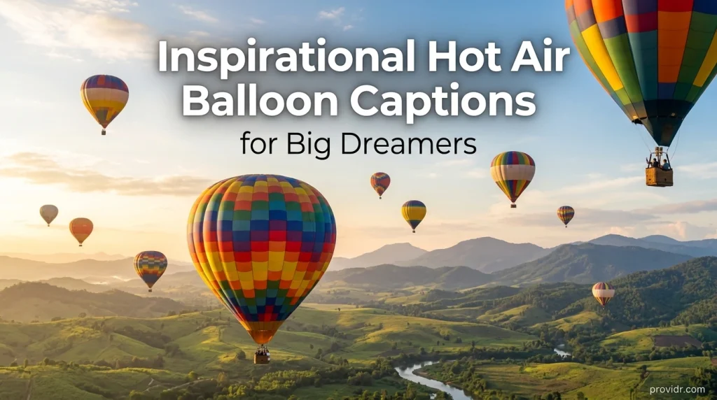 Inspirational Hot Air Balloon Captions for Big Dreamers