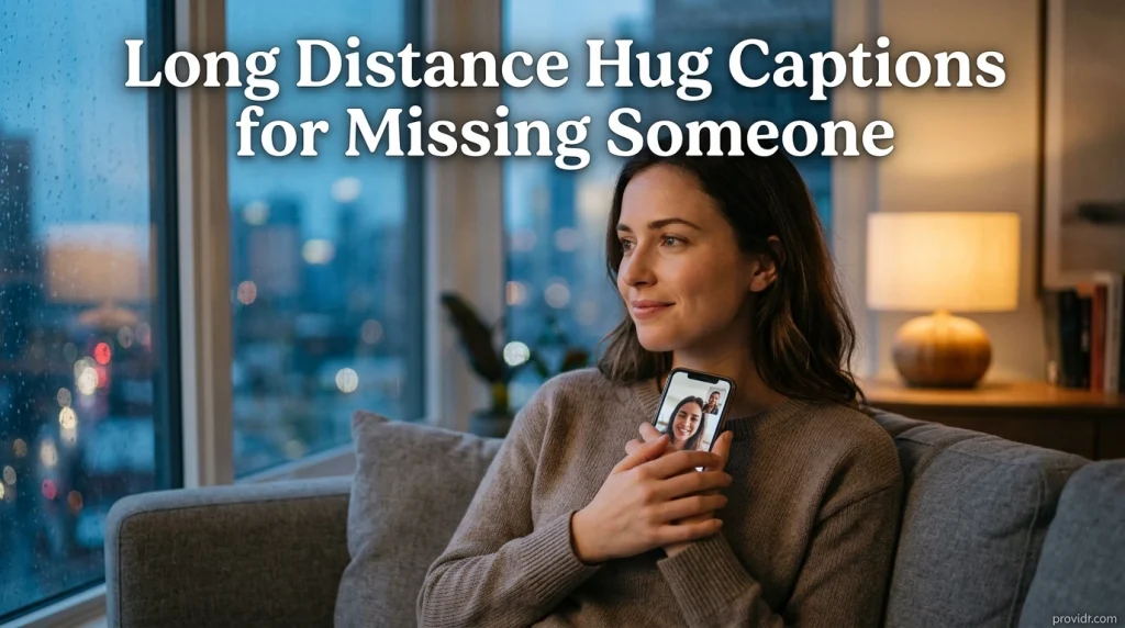 Long Distance Hug Captions for Missing Someone